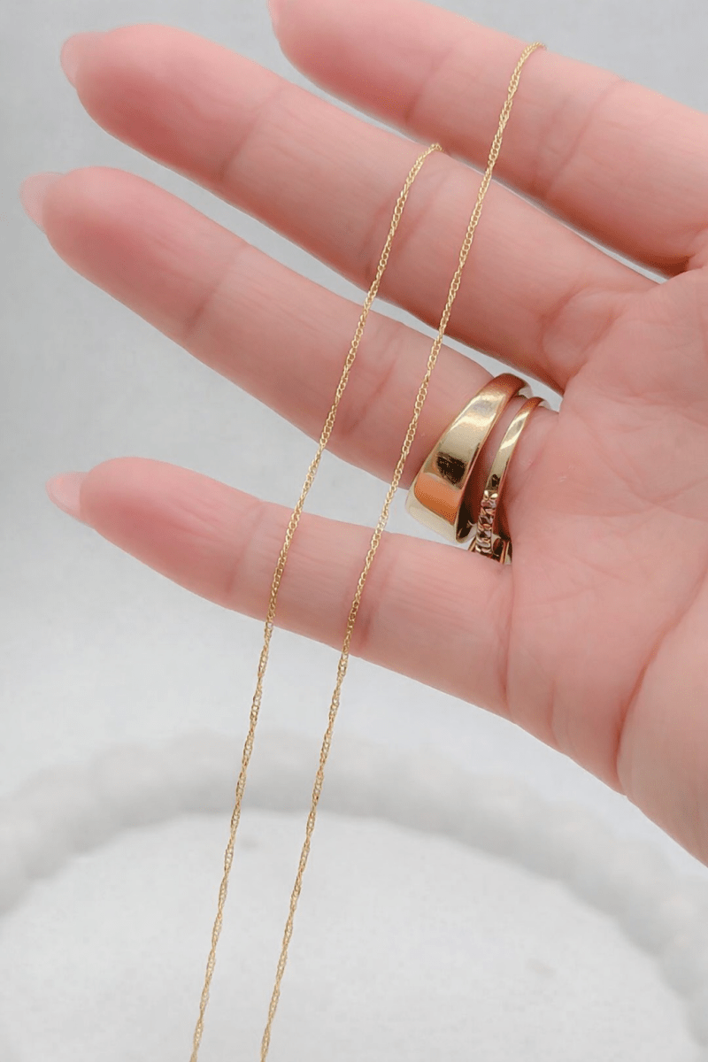 CADENA SINGAPUR 0.8MM 45cm-CADENAS-JOYERIA D'ORÉ-ORO LAMINADO 18K CALI