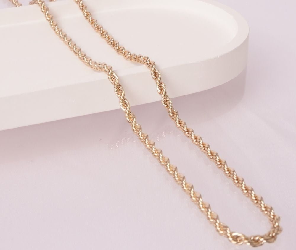 CADENA TEJIDO LAZO 60CM-CADENAS-JOYERIA D'ORÉ-ORO LAMINADO 18K CALI