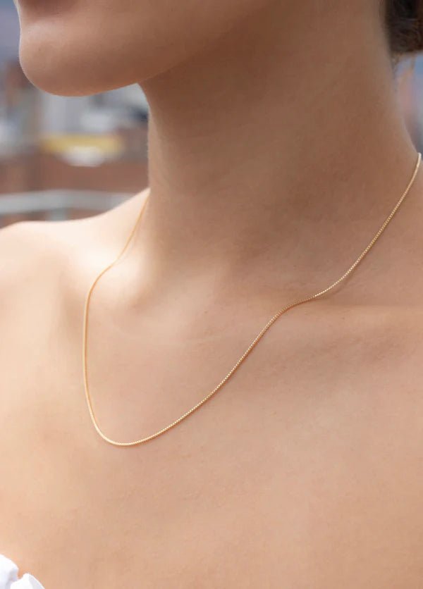CADENA VENECIANA 50CM x0.8MM-CADENAS-JOYERIA D'ORÉ-ORO LAMINADO 18K CALI