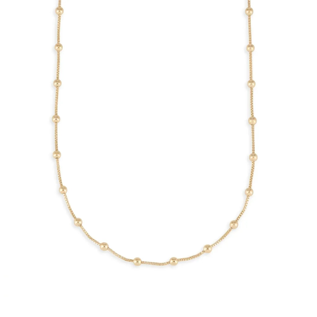 CADENA VENECIANA BOLITAS 2MM 45CM oro laminado 18k cali