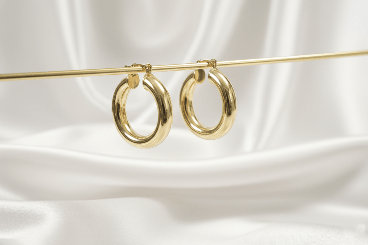 CANDONGA ARO DE TUBO-CANDONGAS-JOYERIA D'ORÉ-ORO LAMINADO 18K CALI