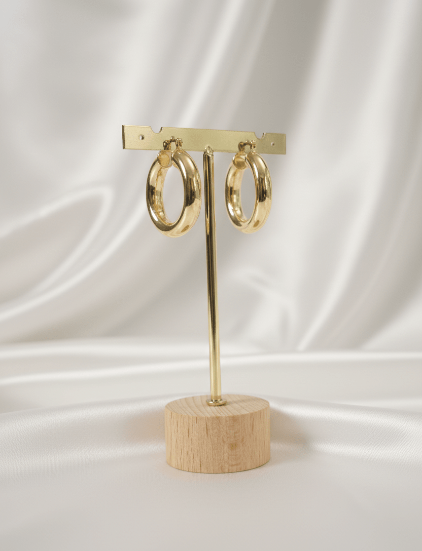CANDONGA ARO DE TUBO-CANDONGAS-JOYERIA D'ORÉ-ORO LAMINADO 18K CALI