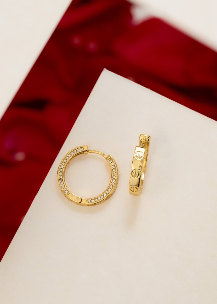 CANDONGA CARTIER CON ZIRCONES-CANDONGAS-JOYERIA D'ORÉ-ORO LAMINADO 18K CALI