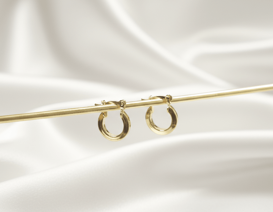 CANDONGA LISA MEDIANA PLANA-CANDONGAS-JOYERIA D'ORÉ-ORO LAMINADO 18K CALI