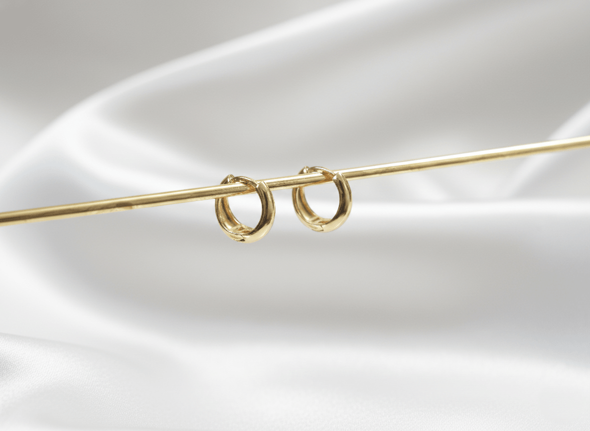CANDONGA OVALADA PEQUEÑA-CANDONGAS-JOYERIA D'ORÉ-ORO LAMINADO 18K CALI