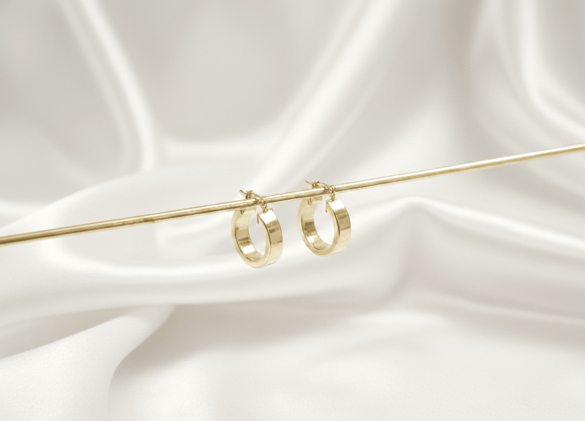 CANDONGA PLANA LINEAL-CANDONGAS-JOYERIA D'ORÉ-ORO LAMINADO 18K CALI