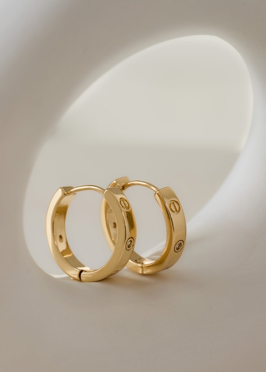 CANDONGAS CARTIER GRANDES-CANDONGAS-JOYERIA D'ORÉ-ORO LAMINADO 18K CALI