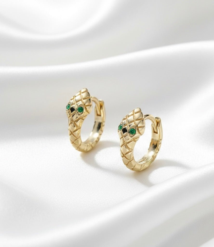 CANDONGAS SNAKE PEQUEÑAS-CANDONGAS-JOYERIA D'ORÉ-ORO LAMINADO 18K CALI