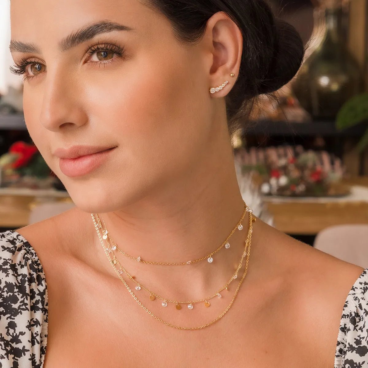 CHOKER GYPSY 35CM + EXTENSOR-CADENAS-JOYERIA D'ORÉ-ORO LAMINADO 18K CALI