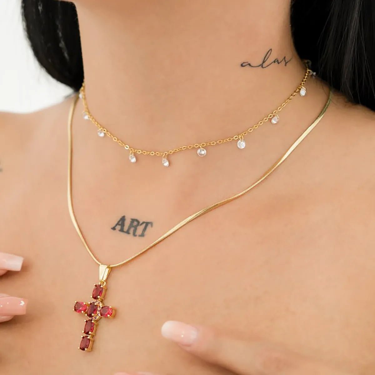 CHOKER GYPSY 35CM + EXTENSOR-CADENAS-JOYERIA D'ORÉ-ORO LAMINADO 18K CALI