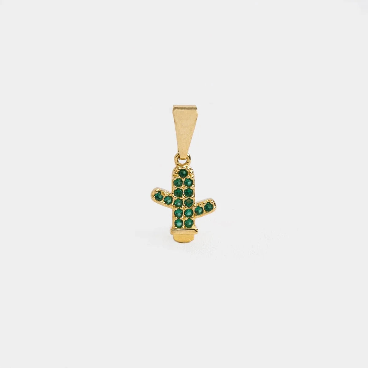 DIJE CACTUS VERDE-DIJES-JOYERIA D'ORÉ-ORO LAMINADO 18K CALI