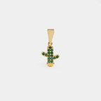DIJE CACTUS VERDE-DIJES-JOYERIA D'ORÉ-ORO LAMINADO 18K CALI