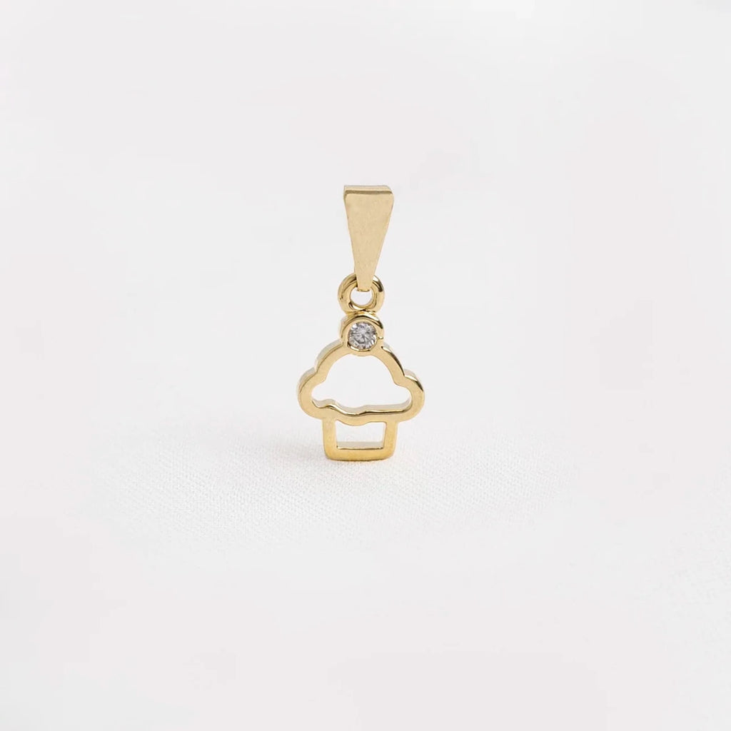 DIJE CUPCAKE CRISTAL-DIJES-JOYERIA D'ORÉ-ORO LAMINADO 18K CALI
