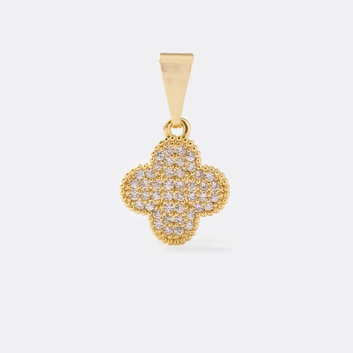 DIJE ETERNAL CLOVER 1CM-DIJES-JOYERIA D'ORÉ-ORO LAMINADO 18K CALI