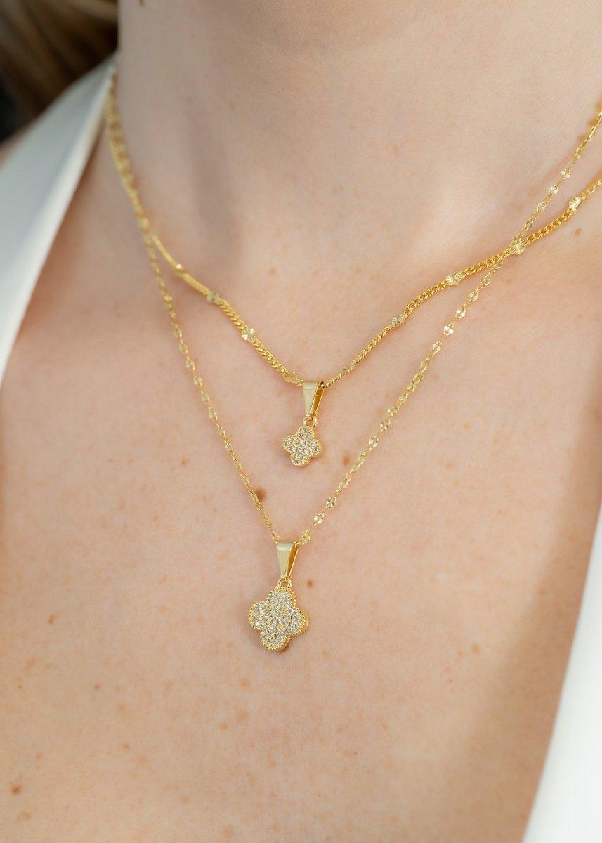 DIJE ETERNAL CLOVER 1CM-DIJES-JOYERIA D'ORÉ-ORO LAMINADO 18K CALI