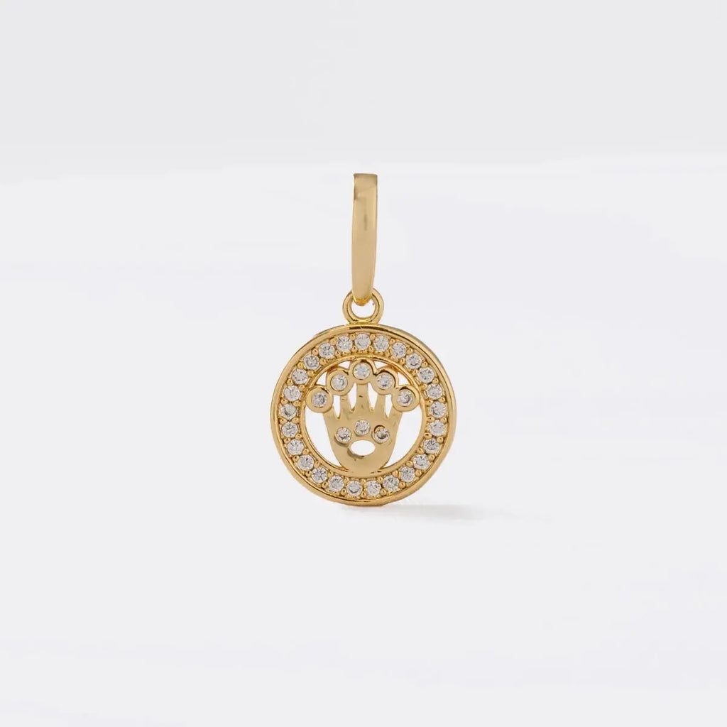 DIJE GOLDEN CROWN-DIJES-JOYERIA D'ORÉ-ORO LAMINADO 18K CALI