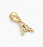 Dije letra A oro laminado 18k cali