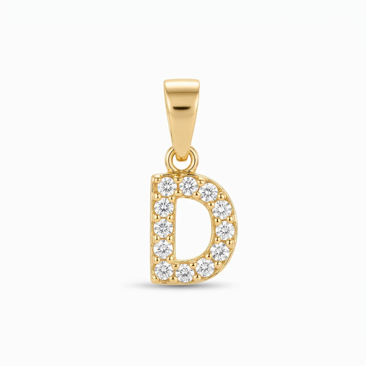 Dije letra D oro laminado 18k cali