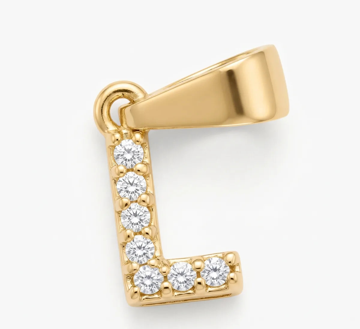 Dije letra L oro laminado 18k cali