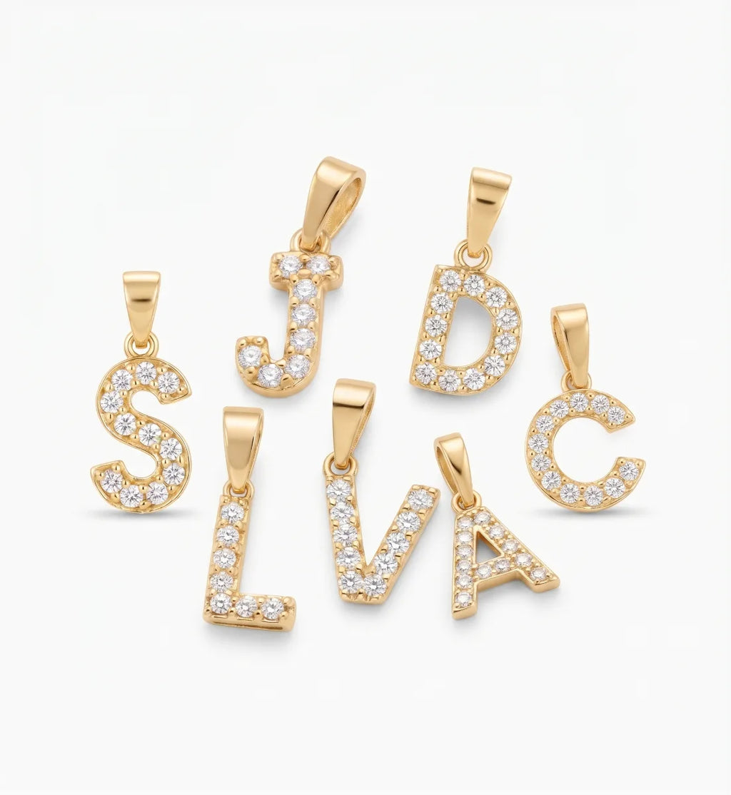 Dije letra oro laminado 18k cali