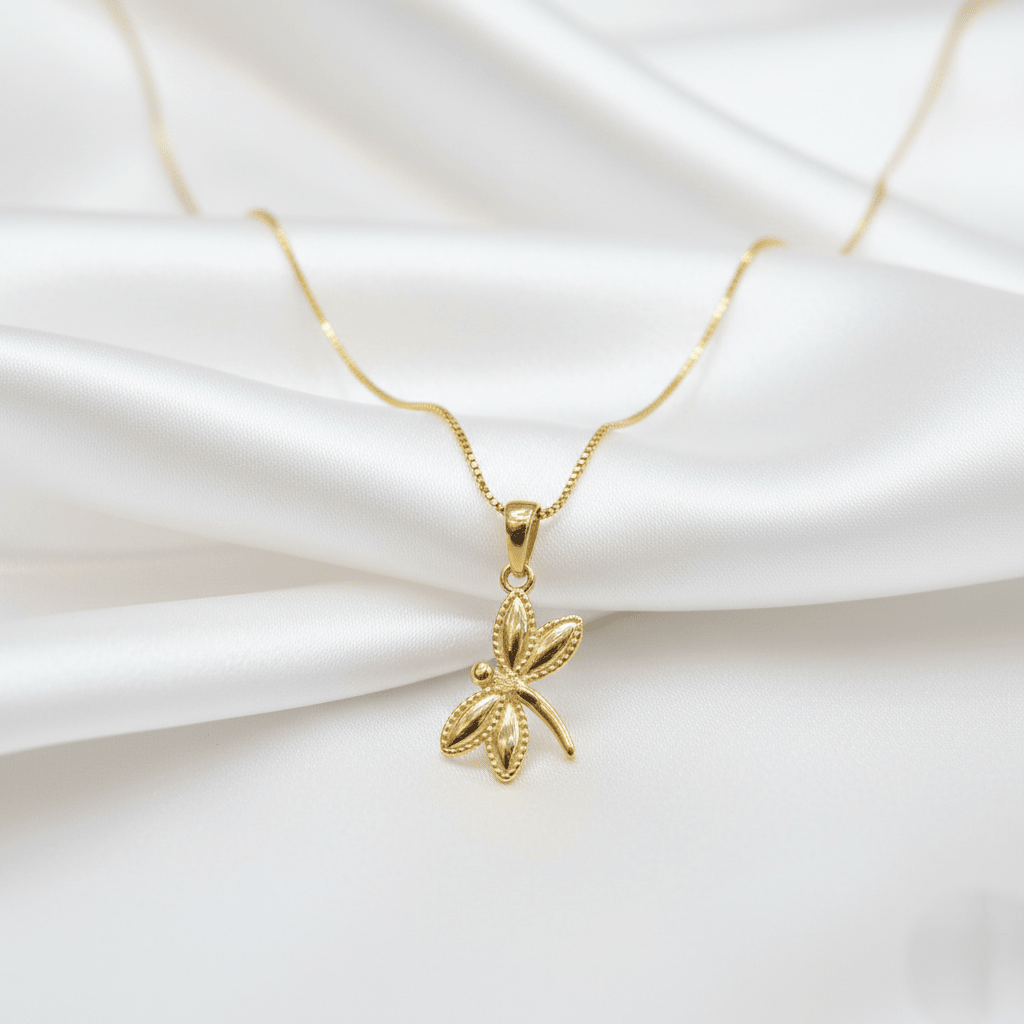 DIJE LIBELULA REBORDEADA-DIJES-JOYERIA D'ORÉ-ORO LAMINADO 18K CALI