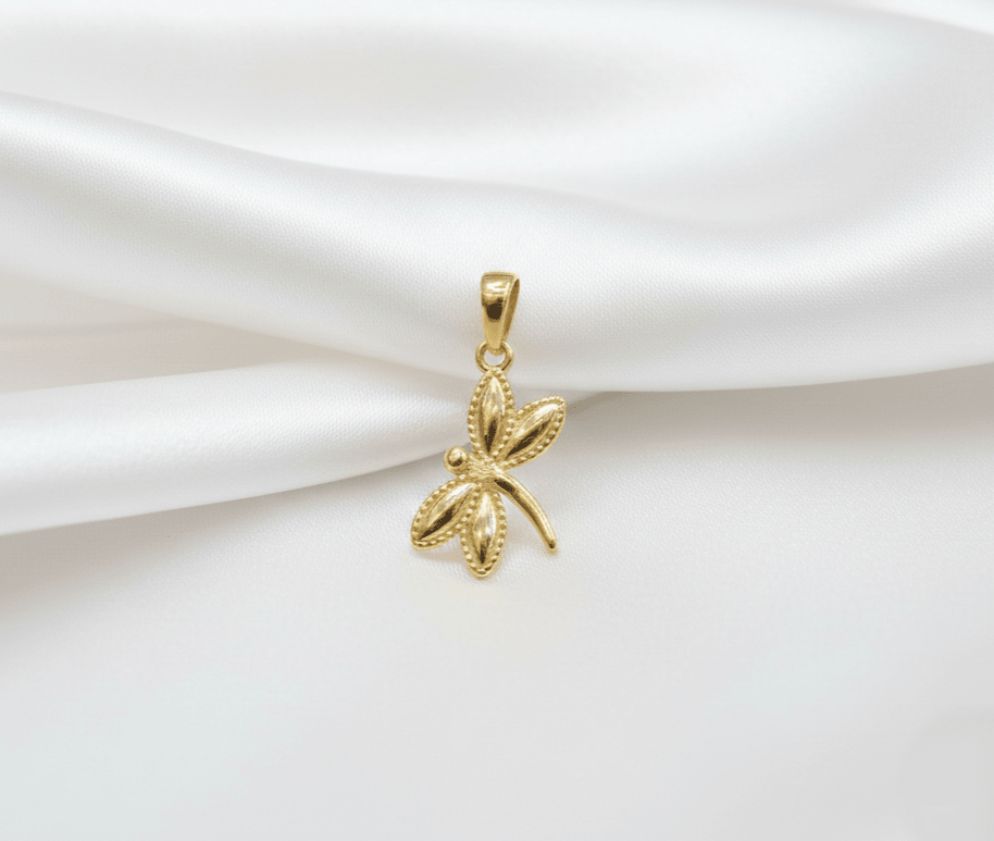 DIJE LIBELULA REBORDEADA-DIJES-JOYERIA D'ORÉ-ORO LAMINADO 18K CALI
