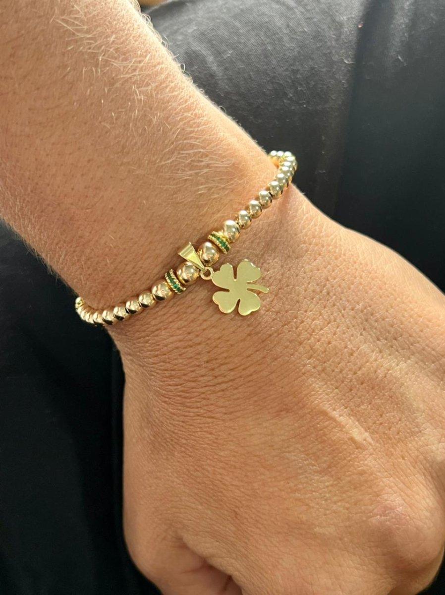 DIJE LUCKY CLOVER 1.7CM-DIJES-JOYERIA D'ORÉ-ORO LAMINADO 18K CALI