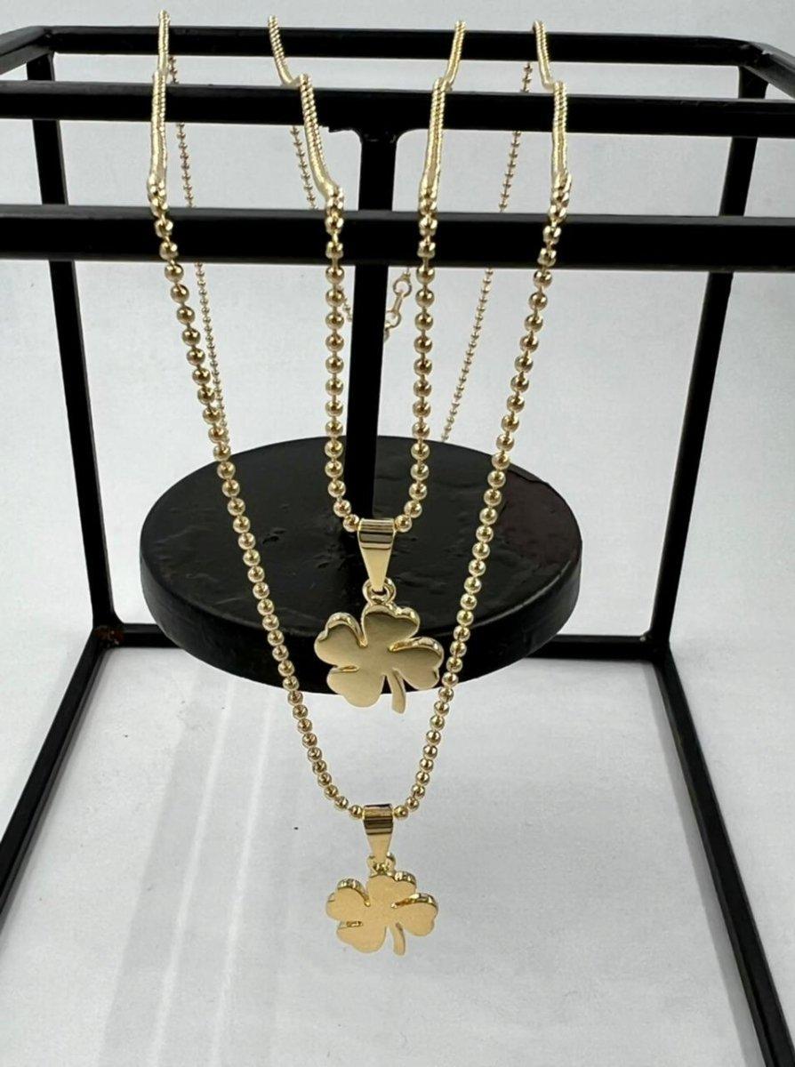 DIJE LUCKY CLOVER 1.7CM-DIJES-JOYERIA D'ORÉ-ORO LAMINADO 18K CALI