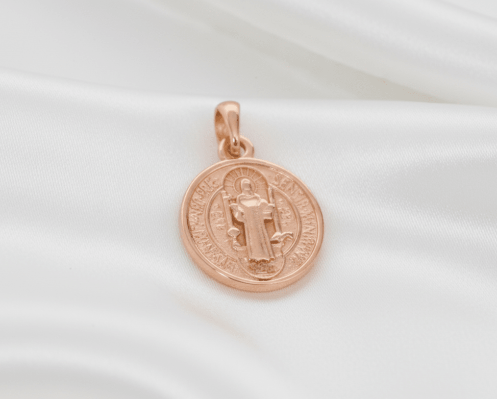 DIJE MEDALLA SAN BENITO 1.4CM-DIJES-JOYERIA D'ORÉ-ORO LAMINADO 18K CALI