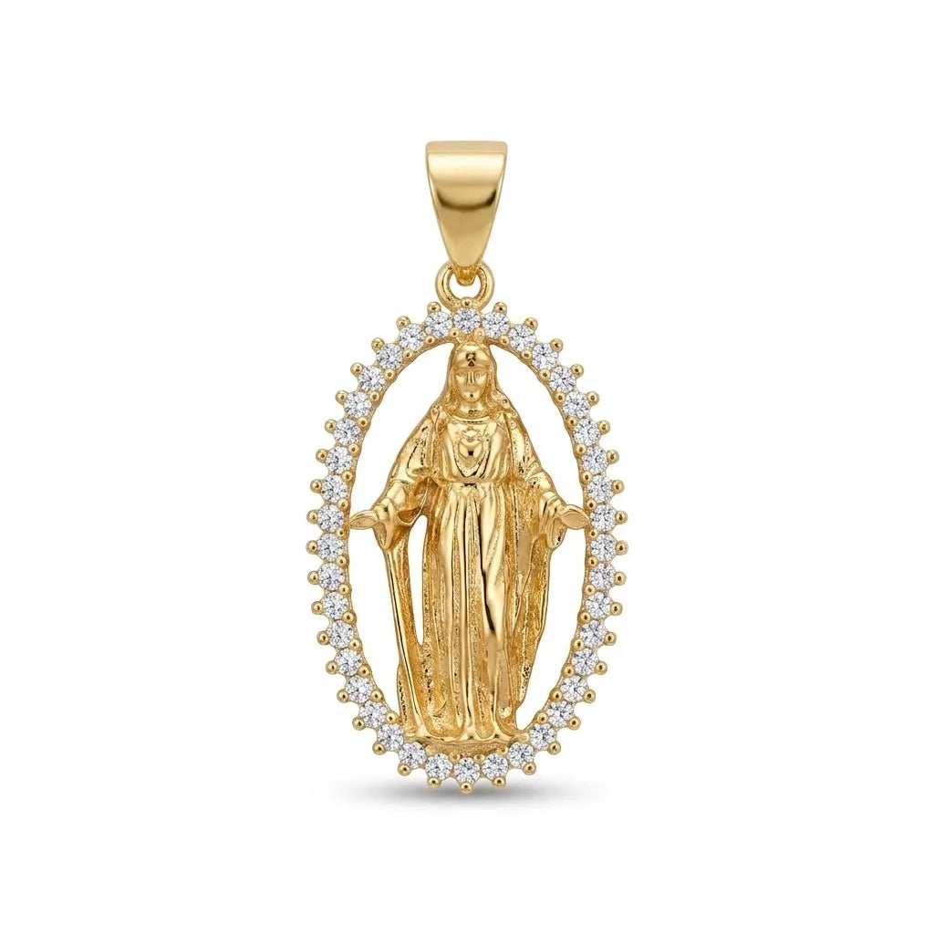 DIJE MILAGROSA CELESTIAL 30MM oro laminado 18k cali