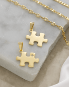 DIJE PUZZLE LOVE-DIJES-JOYERIA D'ORÉ-ORO LAMINADO 18K CALI