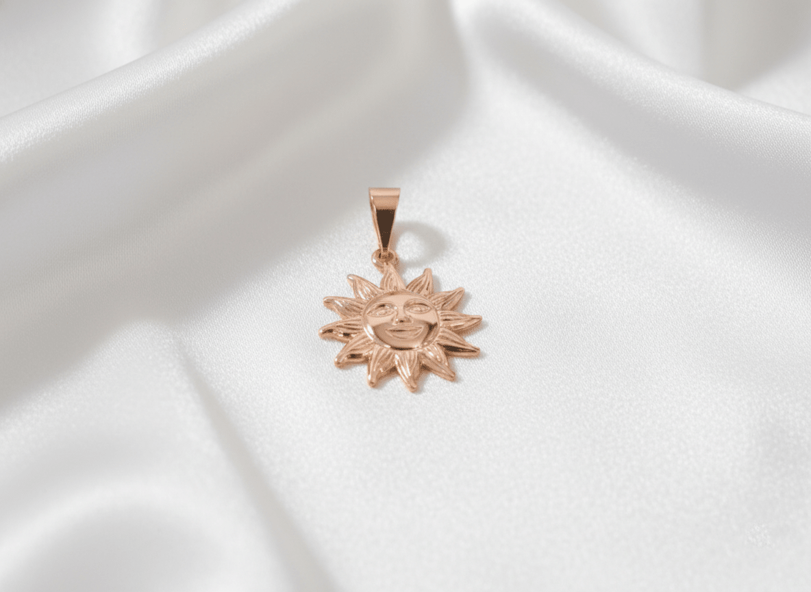 DIJE SOL CON CARA 1.6CM-DIJES-JOYERIA D'ORÉ-ORO LAMINADO 18K CALI
