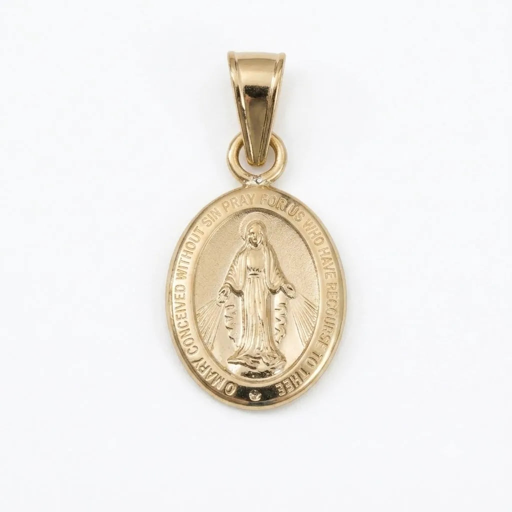 DIJE VIRGEN MILAGROSA 22MM oro laminado 18k cali