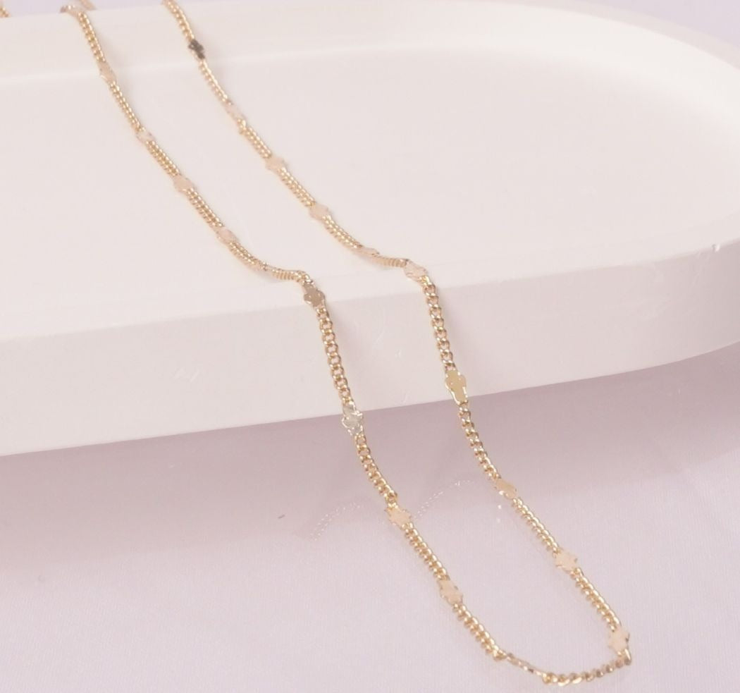 CADENA TIPO COREANA CON ESLABONES PLANOS 45CM