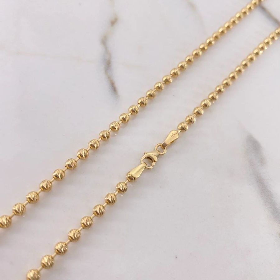 cadena militar diamantada 2.5MM 60CM-CADENAS-JOYERIA D'ORÉ-ORO LAMINADO 18K CALI