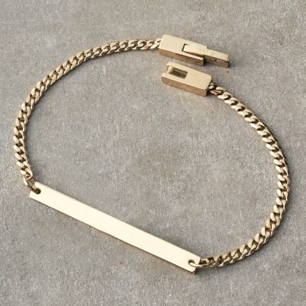 PULSERA CUBANA CON PLACA 2MM