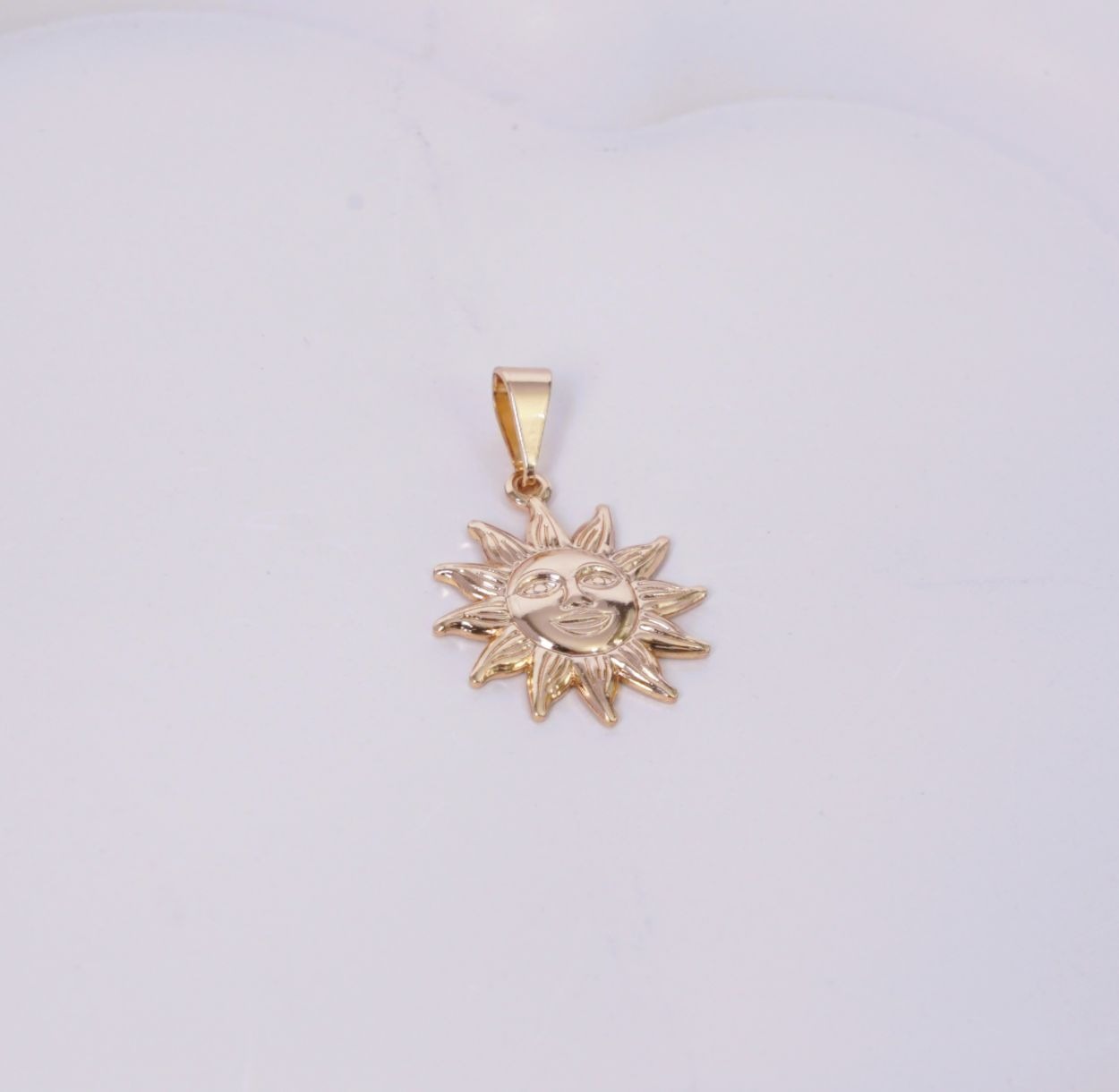 DIJE SOL CON CARA MEDIANO-DIJES-JOYERIA D'ORÉ-ORO LAMINADO 18K CALI