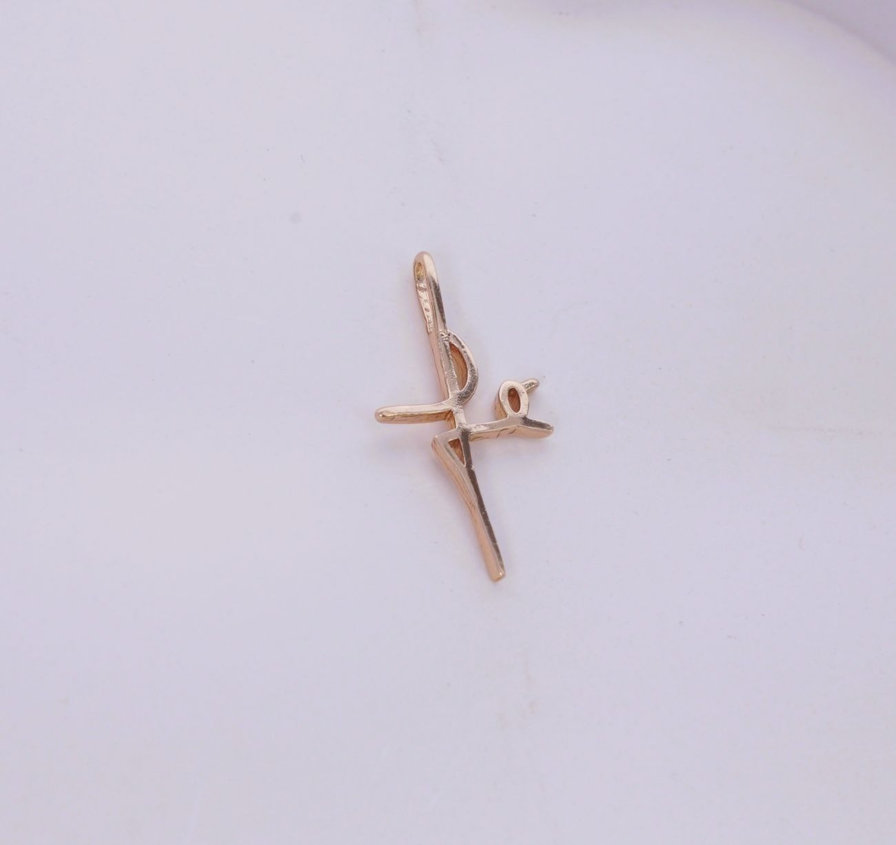 DIJE FE MEDIANO-DIJES-JOYERIA D'ORÉ-ORO LAMINADO 18K CALI