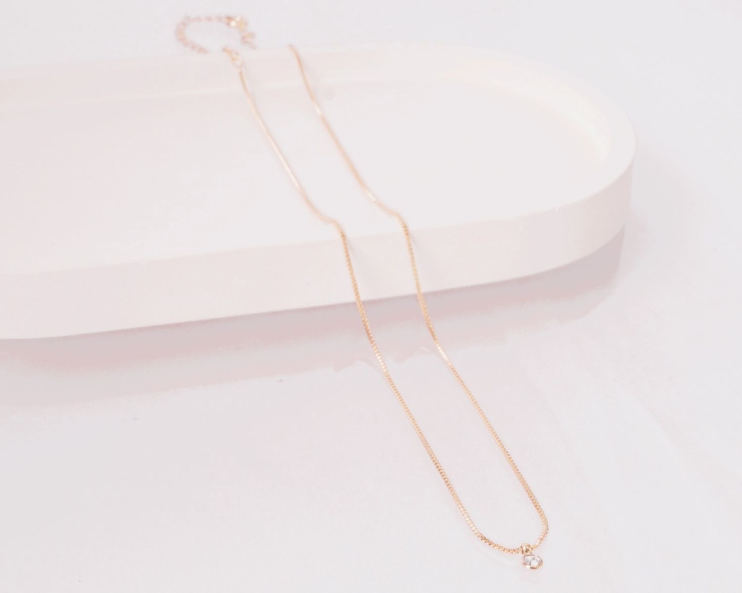 COLLAR VENECIANO CON DIJE MINI CIRCULAR 45CM-CADENAS-JOYERIA D'ORÉ-ORO LAMINADO 18K CALI