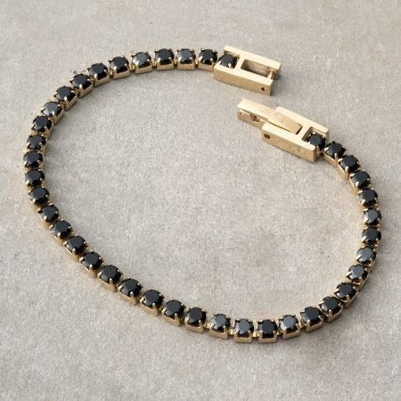 PULSERA TENNIS NEGRO GRADUABLE