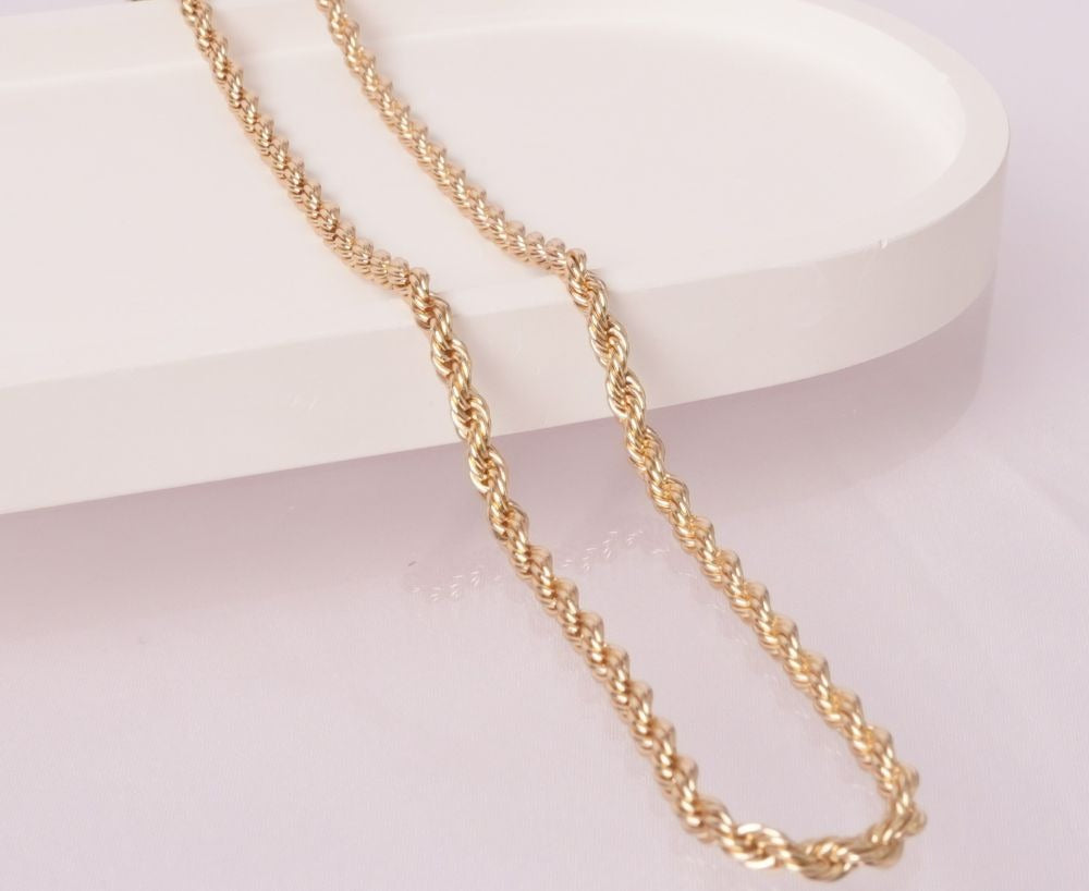 CADENA TEJIDO LAZO 45CM-CADENAS-JOYERIA D'ORÉ-ORO LAMINADO 18K CALI