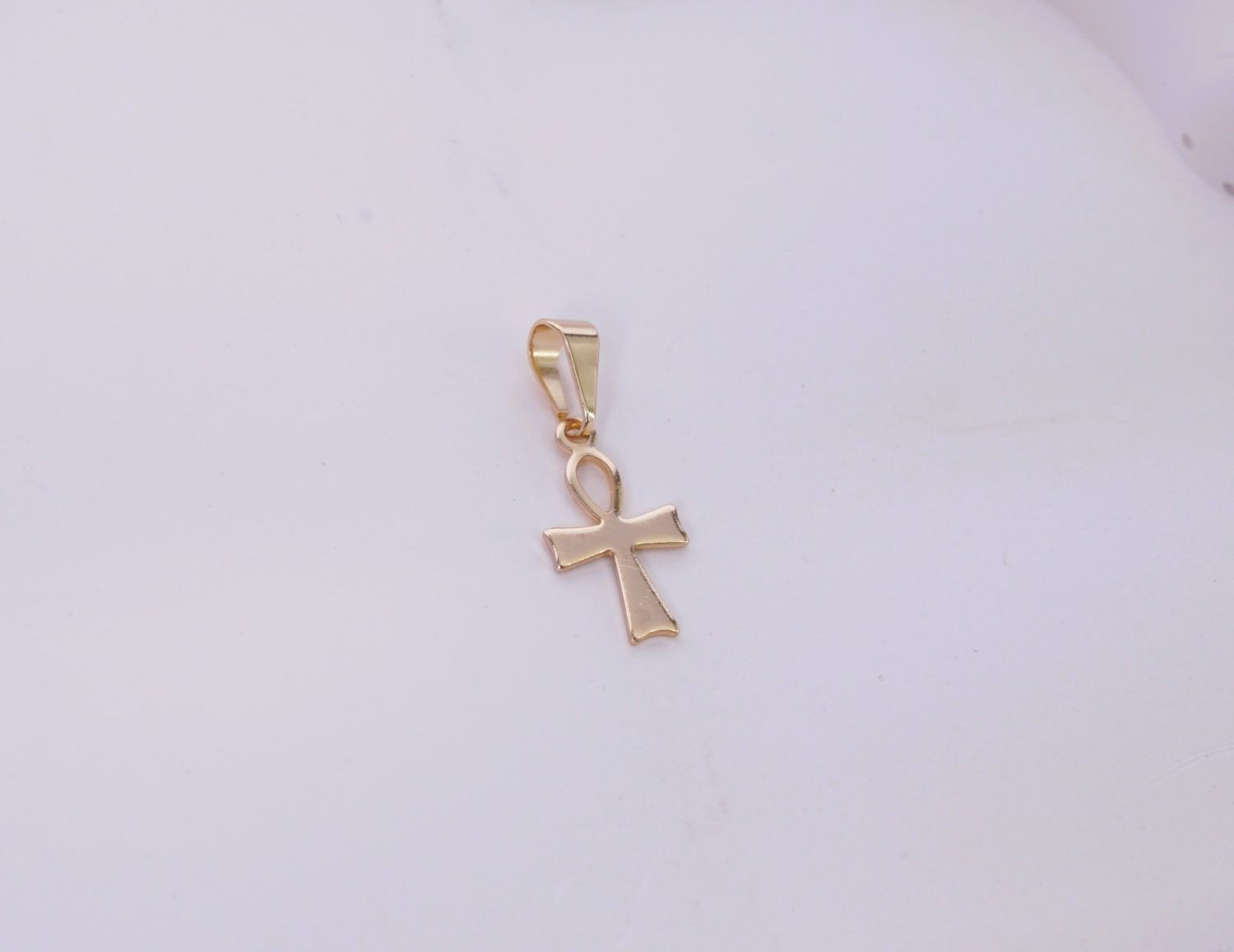 DIJE CRUZ PLANA 6 PUNTAS-DIJES-JOYERIA D'ORÉ-ORO LAMINADO 18K CALI
