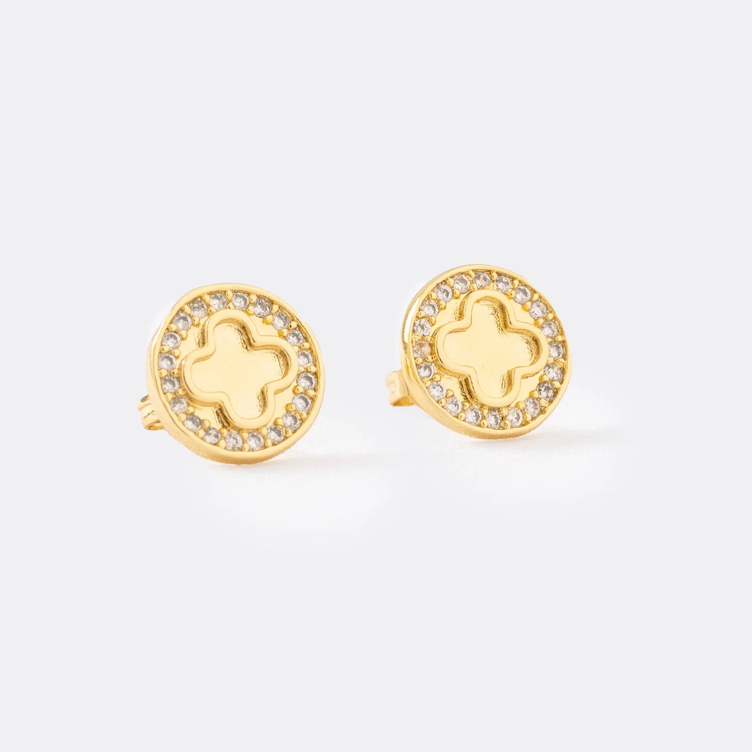 TOPO AURA CLOVER 1CM-TOPOS-JOYERIA D'ORÉ-ORO LAMINADO 18K CALI