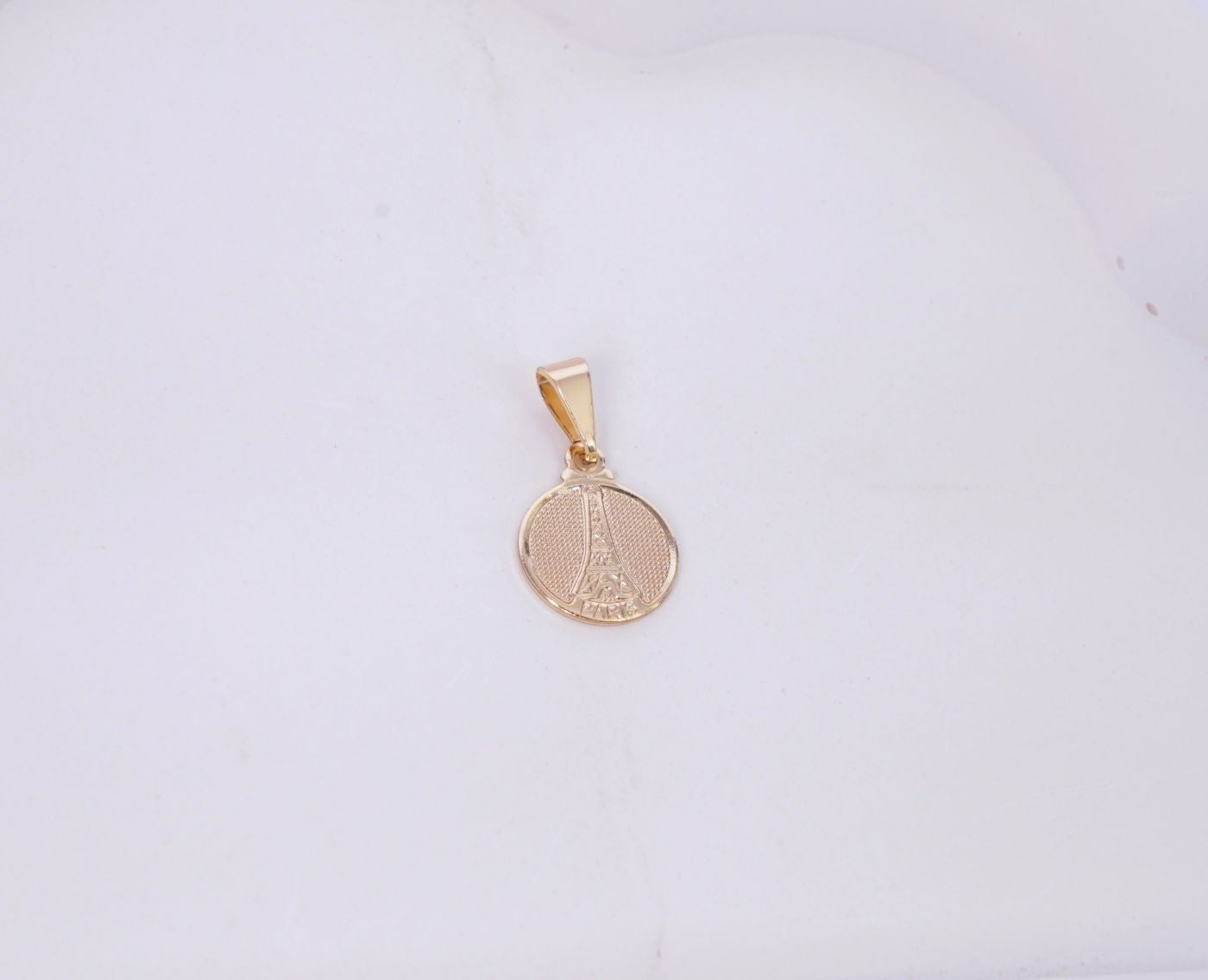 DIJE TORRE EIFEL PLANA GRABADA-DIJES-JOYERIA D'ORÉ-ORO LAMINADO 18K CALI