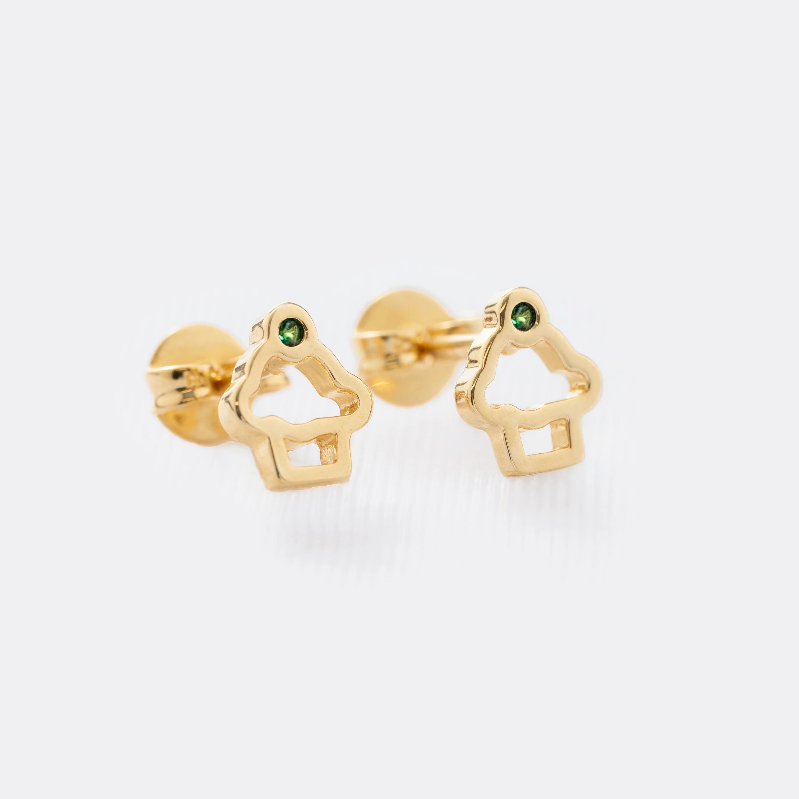 TOPO CUPCAKE VERDE-TOPOS-JOYERIA D'ORÉ-ORO LAMINADO 18K CALI