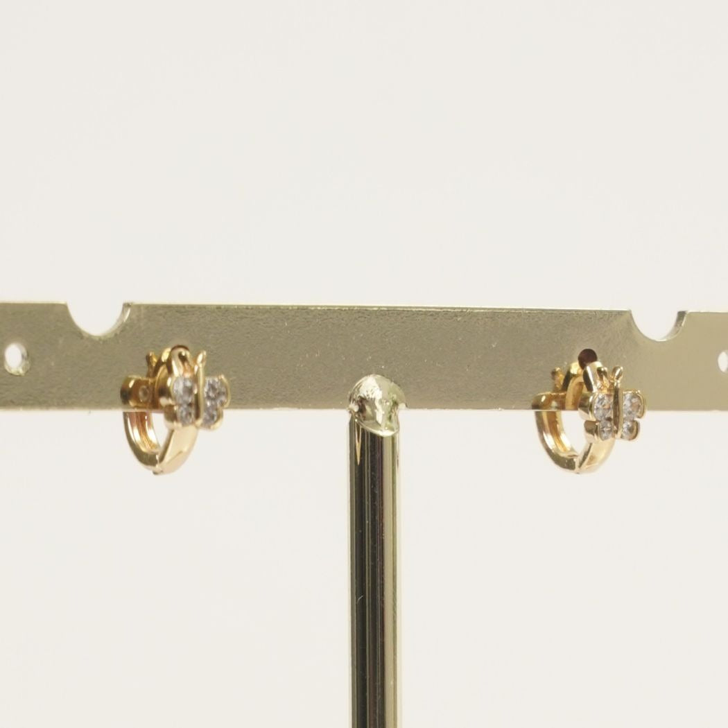 CANDONGA CON MARIPOSA PEQUEÑA-CANDONGAS-JOYERIA D'ORÉ-ORO LAMINADO 18K CALI