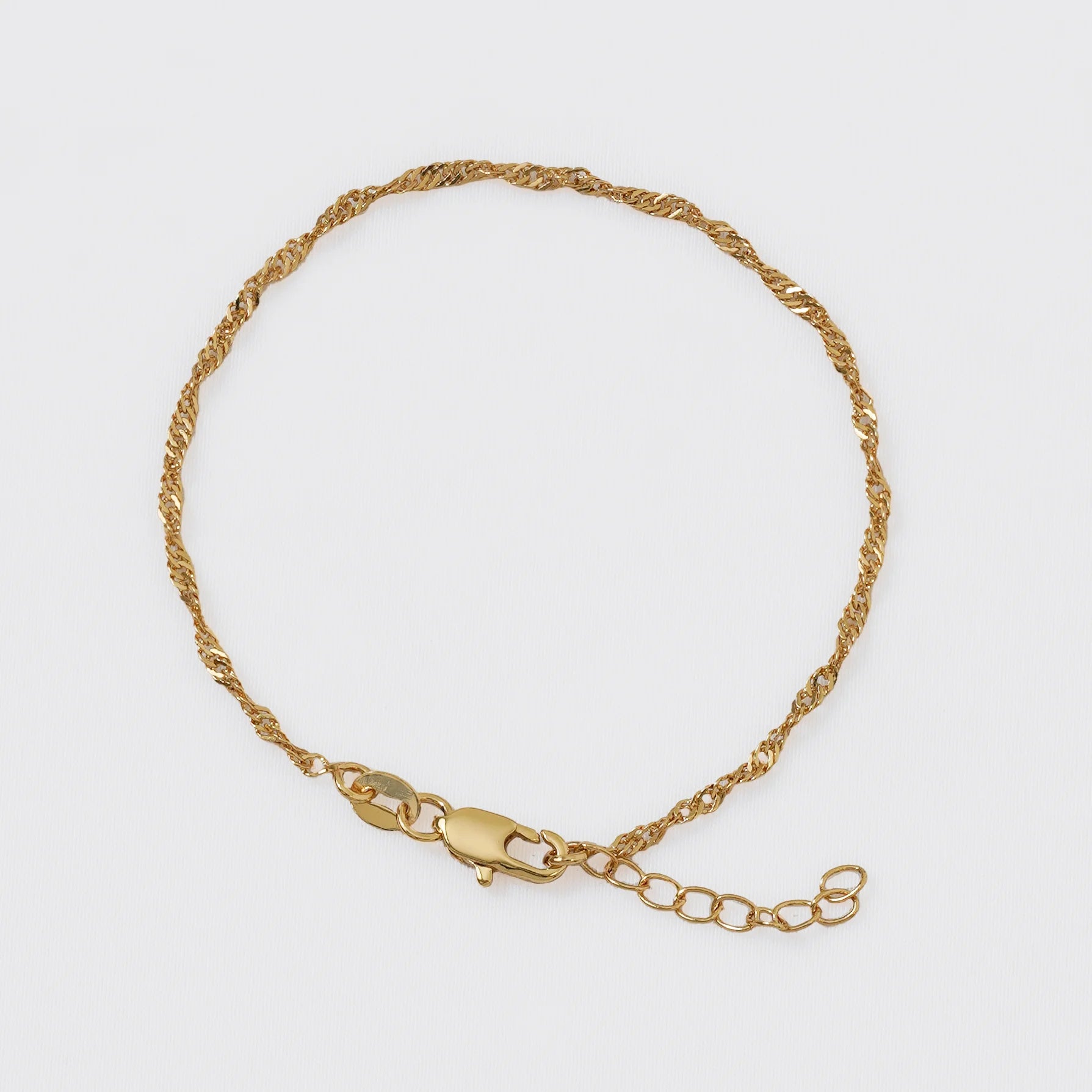 PULSERA SINGAPUR 16CM + EXTENSOR-PULSERAS ORO LAMINADO-JOYERIA D'ORÉ-ORO LAMINADO 18K CALI