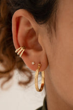 EARCUFF AURA oro laminado 18k cali 2