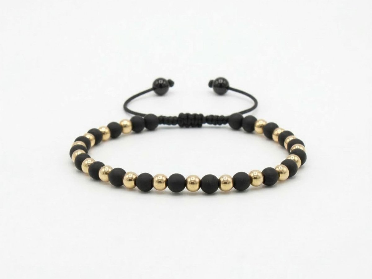 PULSERA 18 BALINES 4MM-PULSERAS TEJIDAS-JOYERIA D'ORÉ-ORO LAMINADO 18K CALI