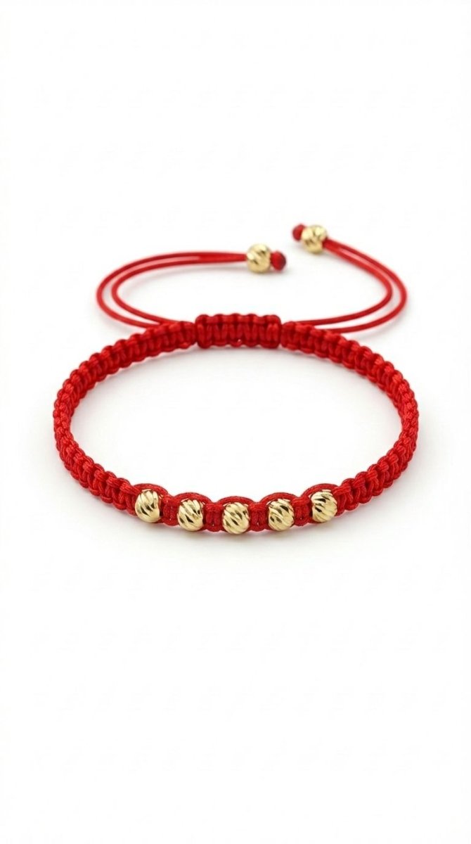 PULSERA BALIN DIAMANTADO 4MM-ROJA-PULSERAS TEJIDAS-JOYERIA D'ORÉ-ORO LAMINADO 18K CALI